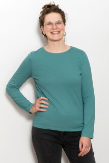 Frauen Longsleeve teal M