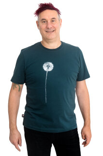 Männershirt Kenia Fair Trade Pusteblume, dunkelgrün XXL