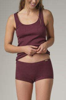 Panty ohne Elasthan burgund 40