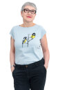 Frauenshirt Kenia Fair Trade Kohlmeisen, hellgrau