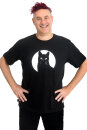Männershirt Kenia Fair Trade Schwarzer Kater schwarz