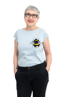 Frauen Raglan-Shirt Kenia Erdhummel hellgrau