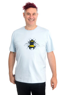Männershirt Kenia Fair Trade Erdhummel, hellgrau