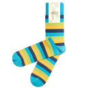 D/H-Socke geringelt lagune-denim-stachelbeere 43-44