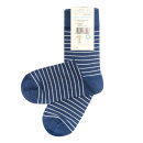 D/H Socke geringelt denim-rohweiß 41-42
