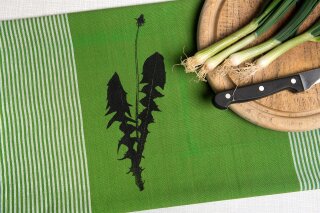 Bio&Fair-Trade Geschirrtuch Löwenzahn leaf green