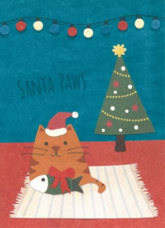 Weihnachtskarte Santa Paws