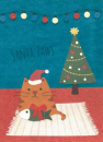 Weihnachtskarte Santa Paws