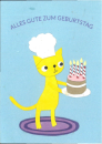 Geburtstagskarte Katzen-Bäcker Geburtstag
