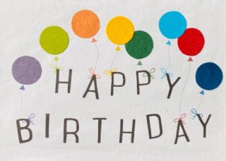 Geburtstagskarte Floating Balloons
