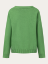 V-Neck Long Sleeved Cotton Knit vibrant green