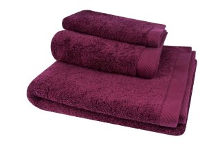 Handtuch Bio-Frottee bordeaux, 100x50 cm
