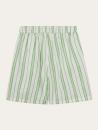Shorts cotton elastic waist stripe
