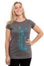 Frauenshirt Kenia Raglan Fair Trade Distel, dunkelgrau S