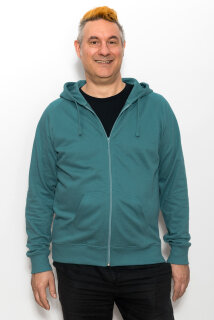 Männer Zip-Hoodie teal L