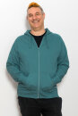 Männer Zip-Hoodie teal L