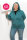Männer Zip-Hoodie teal L