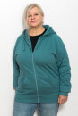 Männer Zip-Hoodie teal XL