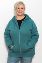Männer Zip-Hoodie teal XL