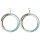 Color Block Hoop Ohrringe, light blue
