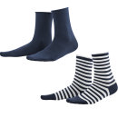 2-er-Pack Socken Alexis navy & gestreift