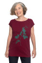 Frauenshirt Brombeere weinrot
