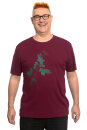 Männershirt Brombeere, weinrot S