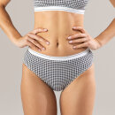 Slip 3-er-Pack Polly Vichykaro schwarz-creme