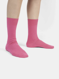 Bio-Ripp-Socken pink