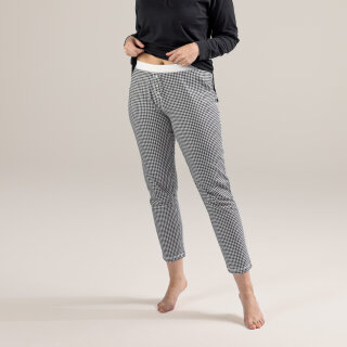 Schlafhose Carol Vichykaro schwarz-creme