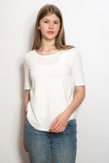 Weißes Half-Sleeve-Shirt