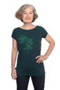 Frauenshirt Kenia Fair Trade Raglan Kastanie, dunkelgrün L