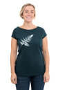 Frauen Raglan-Shirt Kenia Farn dunkelgrün