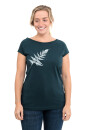 Frauen Raglan-Shirt Kenia Farn dunkelgrün