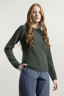 Strickpullover Giulietta recyceltes Kaschmir green foresta
