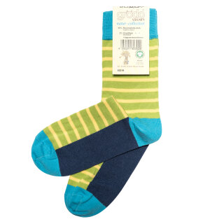 D/H Socke geringelt lagune-stachelbeere