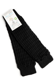 Armstulpen gestrickt, schwarz