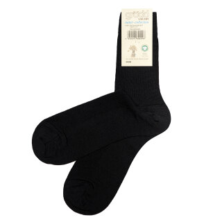 D/H-Kurzsocken aus reiner Schurwolle schwarz