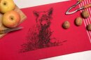 Bio&Fair-Trade Geschirrtuch Junger Fuchs, rot