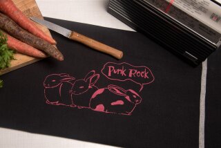Bio&Fair-Trade Geschirrtuch PunkRock schwarz