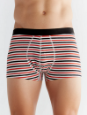 Herren Trunkshorts naturweiß-rot-schwarz L