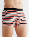 Herren Trunkshorts naturweiß-rot-schwarz L