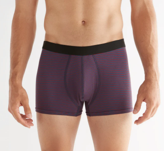 Herren Trunkshorts indigo-rot-gestreift L