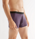 Herren Trunkshorts indigo-rot-gestreift XL