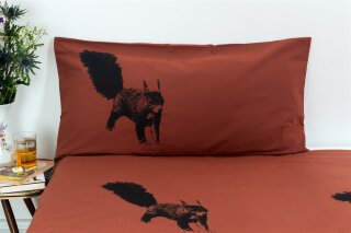Bio-Kissenbezug Eichhörnchen foxy 80x40 cm