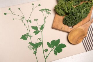 Bio&Fair-Trade Geschirrtuch Lovely Unkraut, natur