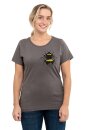 Frauenshirt Kenia Fair Trade Erdhummel, dunkelgrau S