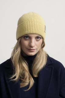 Unisex Strickmütze Marcello recyceltes Kaschmir gelb