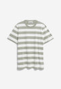 T-Shirt Bahaar Stripes oatmilk-grey green