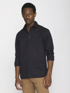 Klassisches Langarmhemd ALF, black jet S